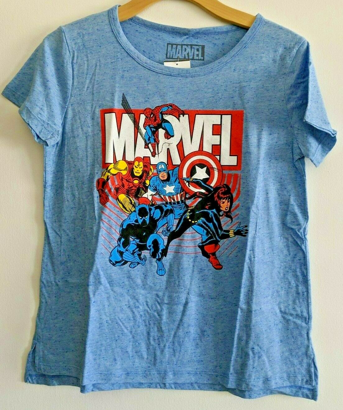 MARVEL COMICS OFFICIALLY LICENSED GRAPHIC TEE T-SHIRT WOMENS BLACK WIDOW  PANTHER | eBay