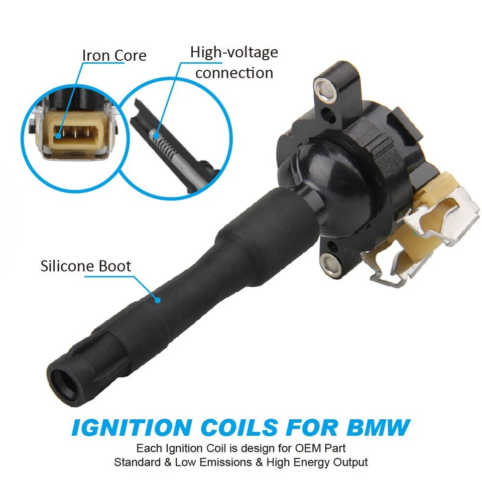 Bobinas de encendido 6 piezas para BMW 328i 328iS 528i Z3 2,8 L l6 1997 1998 1999 2000 UF300 Foto 2 de 4