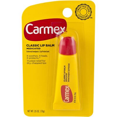 Carmex Classic Lip Balm Medicated 0.35 oz (Pack of 9) 0.35 Ounce (Pack of 1)