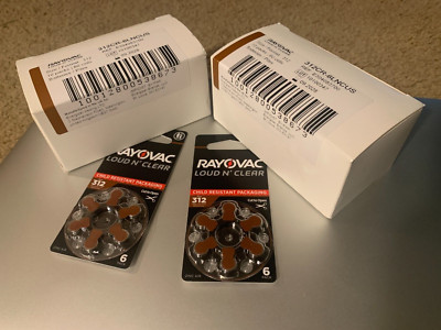 RAYOVAC Loud and Clear  312 Hearing Aid, 120 Batteries  Expire 09/2028 NEW