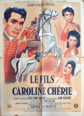 LE FILS DE CAROLINE CHERIE - PFERD - ORIGINAL MEDIUM FRANZÖSISCHES FILMPLAKAT