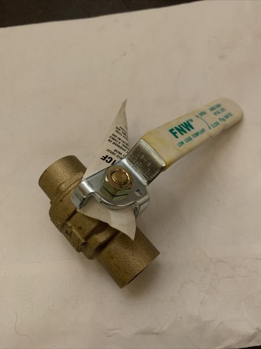 FNW FNWX411cg Sweat Full Port Brass Ball Valve 1 Inch  