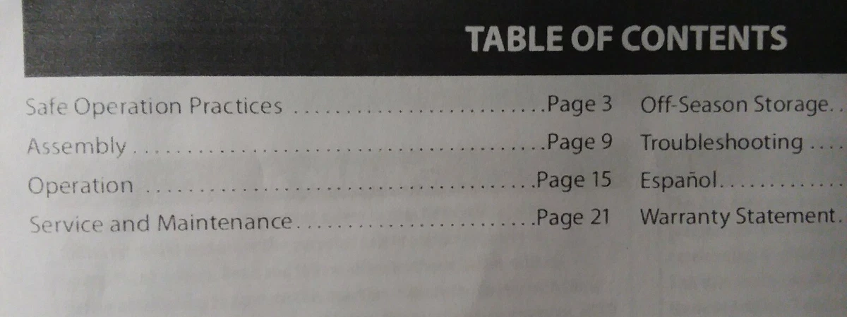 Craftsman t100 owners manual deals