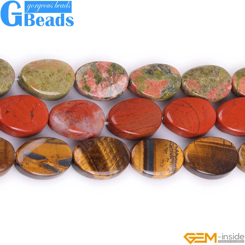 13x18mm Oval Twist Beads For Jewelry Making Free Shipping 15" Amethyst Unakite - Image 4 of 4