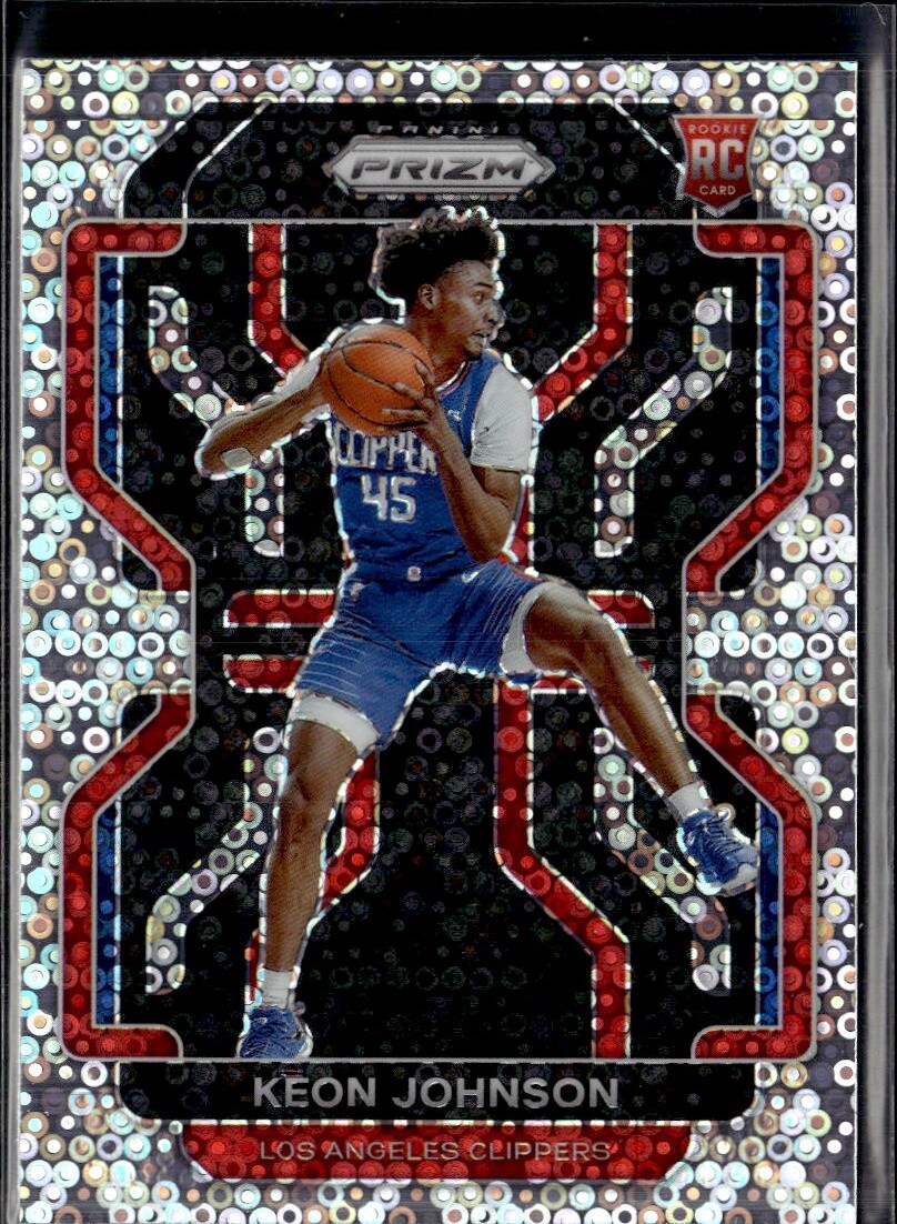 2021-22 Panini Prizm #326 Keon Johnson Fast Break Prizm Rookie LA Clippers