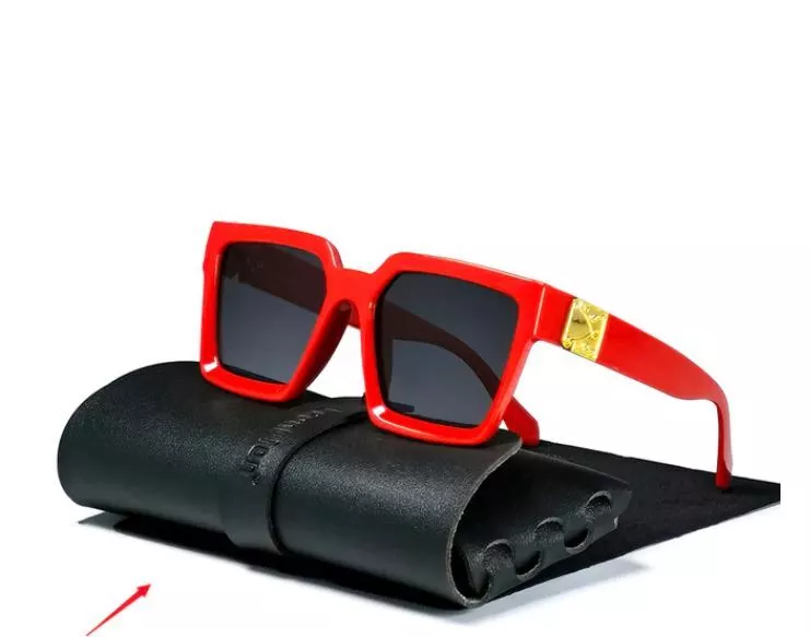 Gafas De Sol Lentes Para Hombres Mujeres Grande Men Women Sunglasses Red  Frame