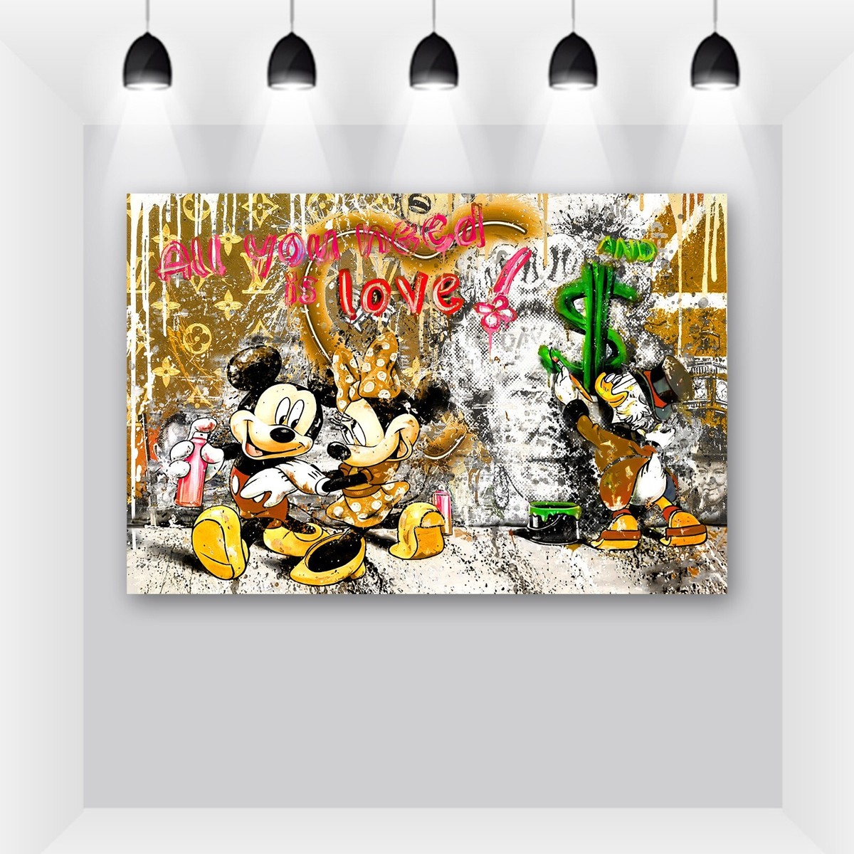 Romantic Art | All you need is love Mickey & Minnie Graffiti Art