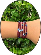 Turkish Wrap-Around Evil Eye Friendship Bracelet  #2329