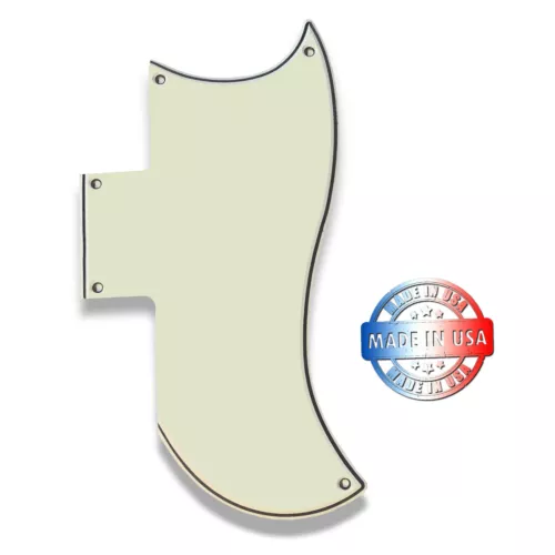 3 Ply Parchment/Black WIDE BEVEL Pickguard for Gibson SG Standard '61 Reissue