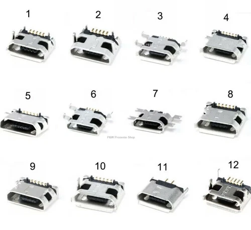 Micro USB socket installation charging socket solder socket 5 pins USB connector charging port