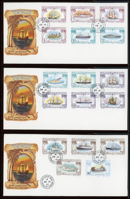 St. Vincent Grenadines Scott #222-238 FIRST DAY COVERS Ships COMPLETE $$ TH-1 St. Vincent Grenadines Scott #222-238 FIRST DAY COVERS Ships COMPLETE $$ TH-1