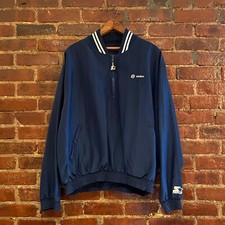 Vintage 80s BNY Mellon Starter Jacket XL Blue Pullover New York 90s Made in USA