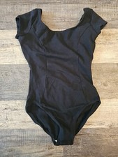Mirella Girls Leotard, Black, Sz Small