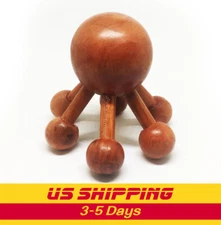 Spider 6 Leg Shape Massager Rosewood Foot Back Neck Shoulder Full Body Thailand