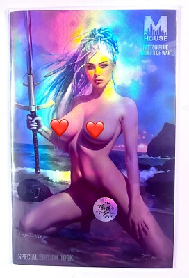 M House Special Edition 100K Peyton Blue CHROME Full Naughty by Nathan Lorenzana