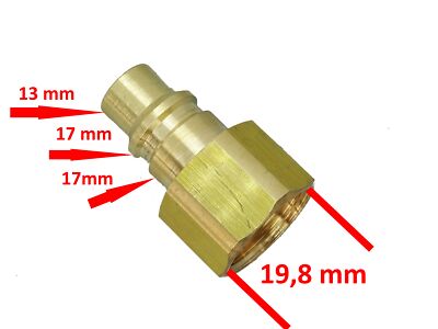 1x Reduzierung Adapter Schnellkupplung für Flasche 5 kg R1234yf Klimaanlagen 
