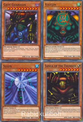 Yugioh Gate Guardian + Sanga of the Thunder + Suijin + Kazejin Set