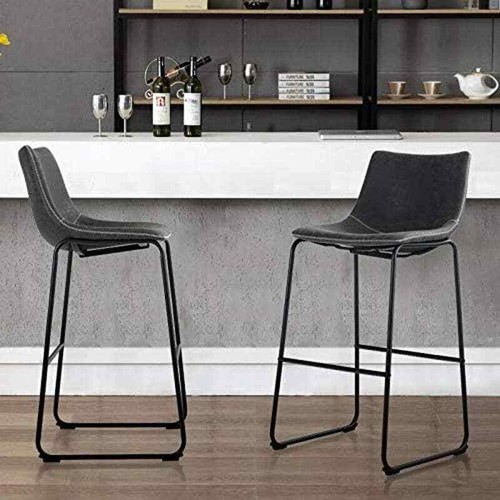 ALPHA HOME 30 Inches Bar Stools Set of 2 350lb capacity Dark Gray eBay