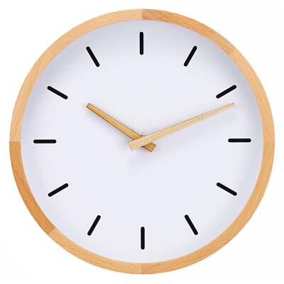 UberDeco 12 Zoll Massivholzrahmen Wanduhr Weiß Uhr Zifferblatt 《 》 KOSTENLOSER Versand