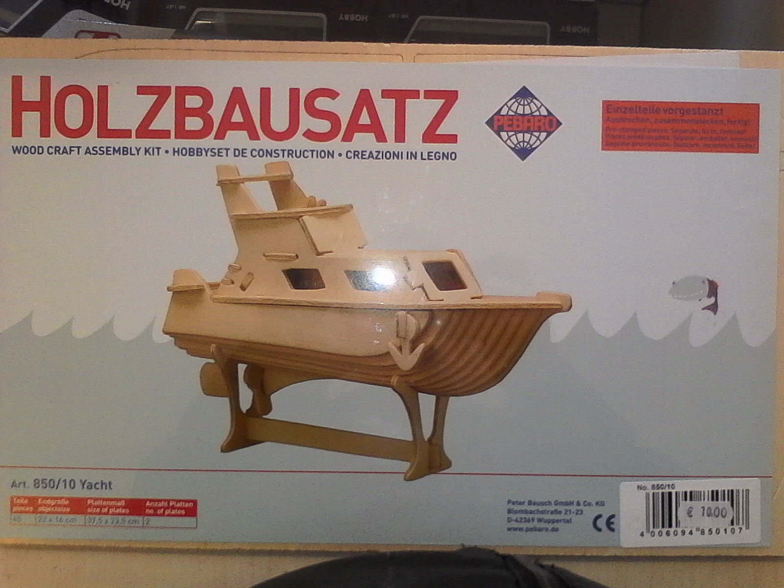 PEBARO HOLZBAUSATZ HOLZBAUSATZ WOODCRAFT YACHT ART 850/10