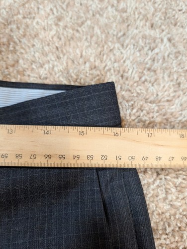 Incotex Wool Pants Men’s Size 32x30 Super 100s Slowear Dress Gray Plaid *Flaw* - Picture 7 of 16