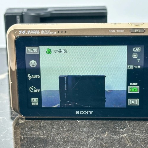 SONY Cyber Shot DSC-T99D 14.1MP CCD Vintage Digital Camera - 85% new-Gold - Bild 10 von 11