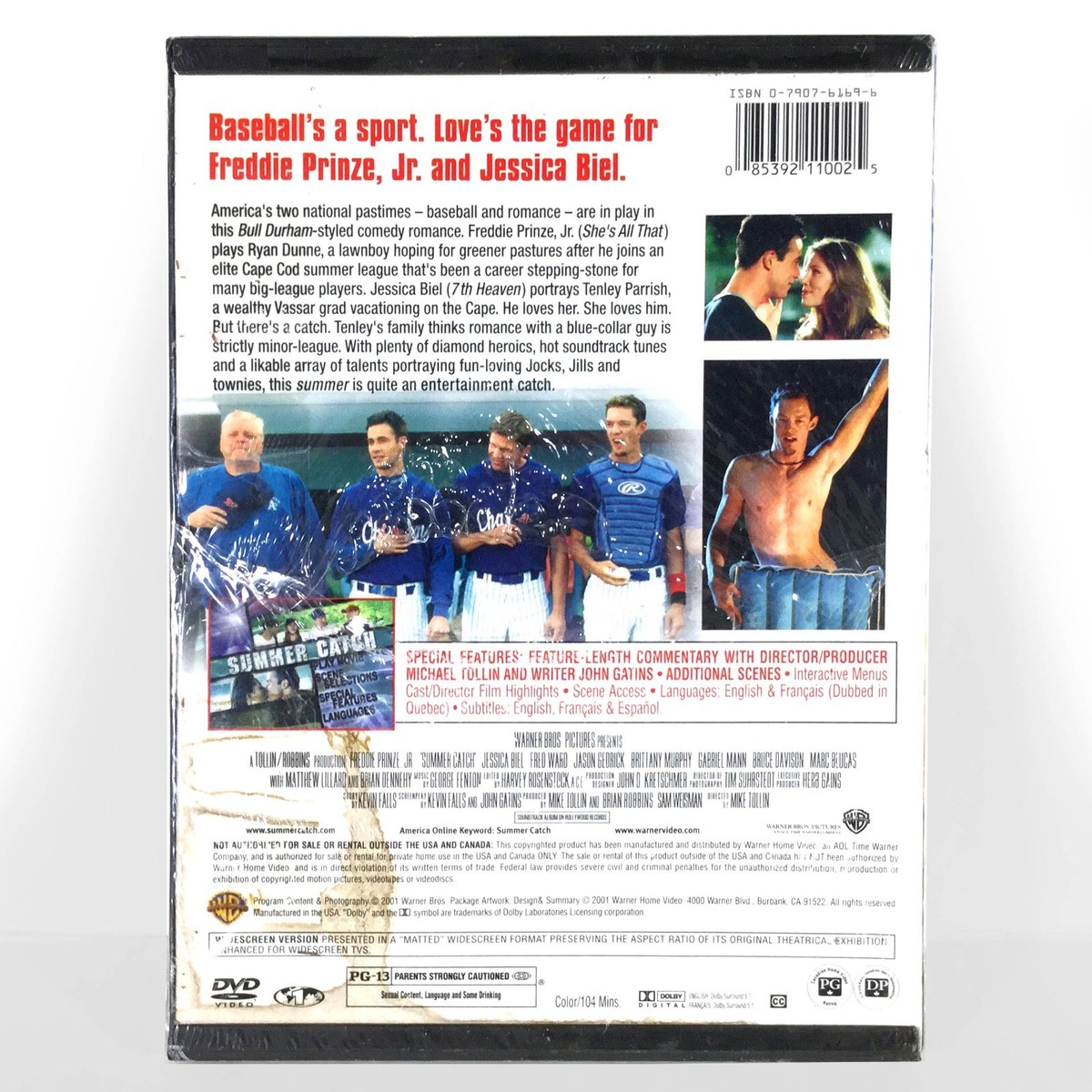 Summer Catch (DVD, 2001, Widescreen) NEW ! Jesica Biel