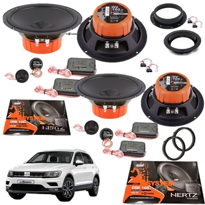 Kit 8 Casse Altoparlanti HERTZ DSK 165.3 Ant+Post per VW Tiguan