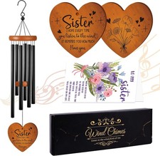Sister Birthday Gifts for Women, Sister Wind Chimes for Outside, Memorial