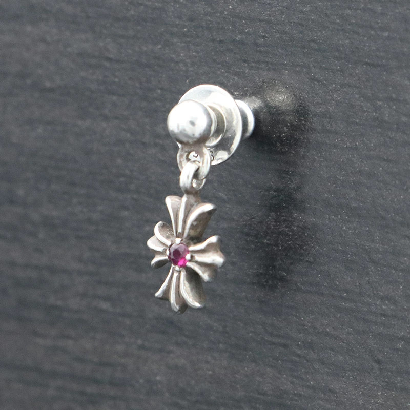 Chrome Hearts Double-sided Ruby Tiny Plus Drop Ea… - image 1