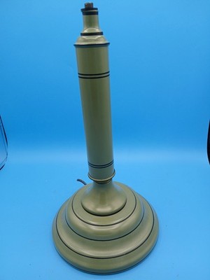 Vintage Tole Lamp Parts Green Light Base 