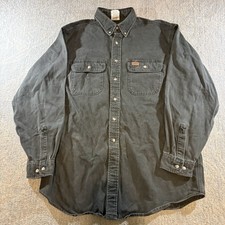 Vintage 90s Carhartt Mossy Green Button Up Work Shirt Sz Large S02 MOS VTG Work