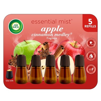 Air Wick Essential Mist Oils Diffuser Air Freshener Refills, Apple Cinnamon