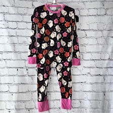 Monkee Roos Halloween Girls Two Piece Bamboo Pajama Set Size 6