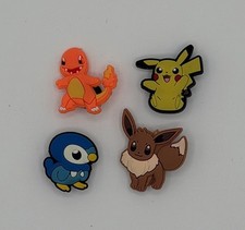 Set Of 4 Pokemon Shoe Charms Compatible With Crocs