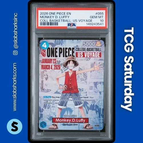 2026 ONE PIECE COLLEGE BASKETBALL U.S. VOYAGE PROMO #P-055 MONKEY D LUFFY PSA 10