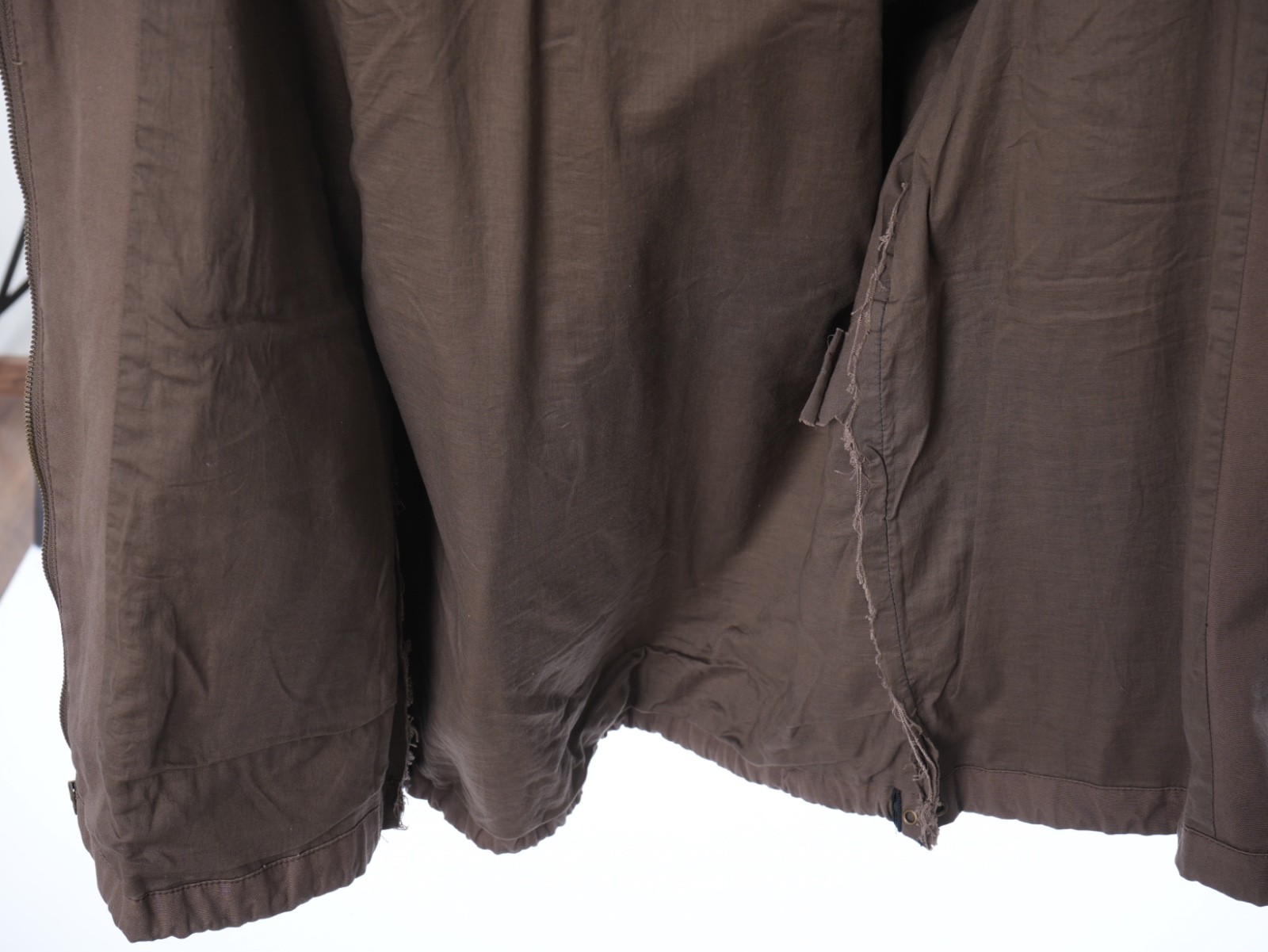 RARE Loro Piana brown camouflage cotton leather hunting coat image 8