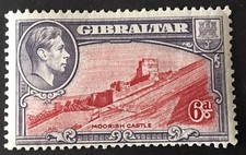 Gibraltar King George VI 1938 Mint 6d Stamp MLH