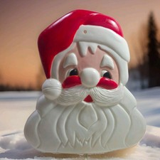 Vintage Santa Claus Light up Face 10" With Light Working