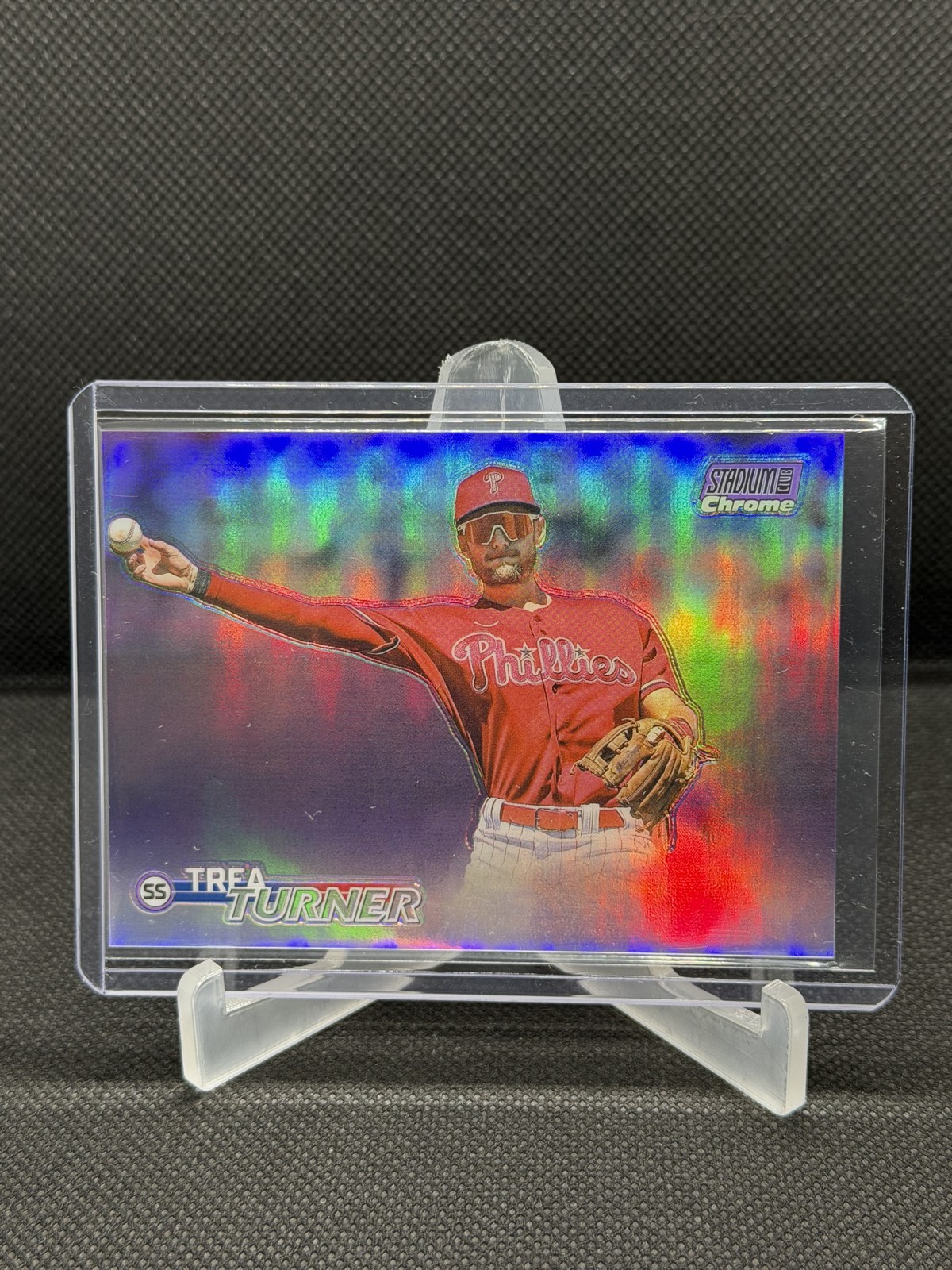 2023 Topps Stadium Club - Chrome Trea Turner #134 Purple Refractor /75