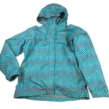 The North Face Ski Jacket Girl Size XL 18 Blue Activewear Snowing Rain Hoodie