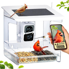 Smart Bird Feeder with Camera   XL Sliding Feed Tray for Effortless Refill   AI