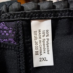 Womens Purple Black Corset 2XLarge Fits like a Large