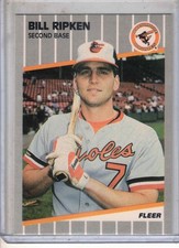 1989 Fleer baseball Bill Billy Ripken F-face Blackout variation card #616 NM+++