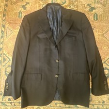 Kiton Blazer Mens US45 Euro 55 Dark Blue 3 Button cashmere Sports Coat Blazer