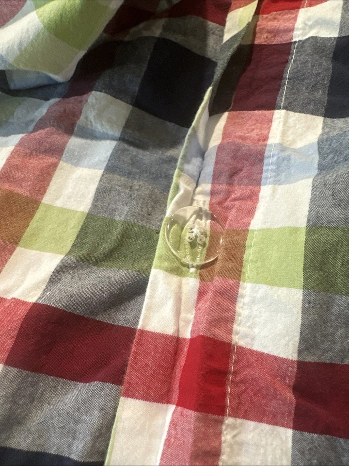 Edredón Pottery Barn Madras Full Queen azul verde rojo a cuadros 100 % algodón universidad Foto 2 de 4