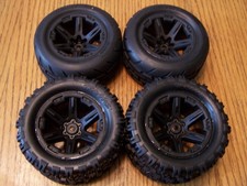 Fits Traxxas Rustler 2wd Brushless VX3 Sledgehammer Tires RXT 2.8 Black Wheels
