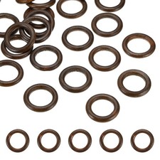 40mm Natural Wooden Rings, 30 Pack Wood Ring Round Linking Rings Wood Loop Ci...