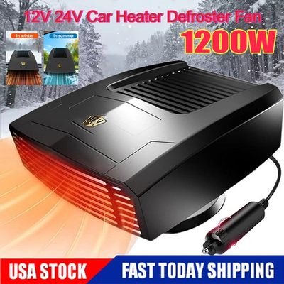 #ad #ad 1200W Heater Portable Heating Cooling Fan Defroster Demister for Car Truck 12V $22.99