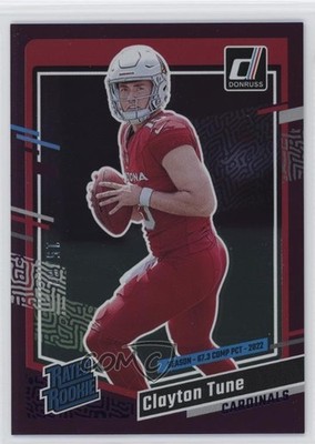 2023 Panini Donruss Rated Rookie Season Stat Line /67 Clayton Tune #302 6o3